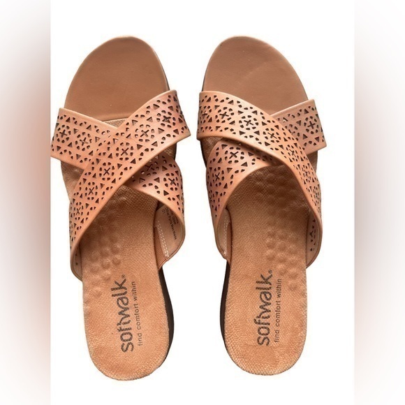 SoftWalk Shoes - SoftWalk Tillman Sandal Tan Soft Nappa Leather Size 9.5